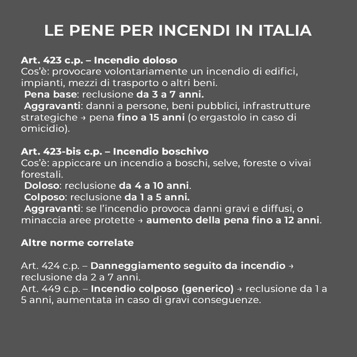 pene incendi italia